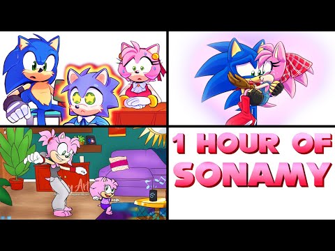 1 HOUR of Sonamy 10 Years Later - Sonic x Amy Comic Dub MEGA COMP