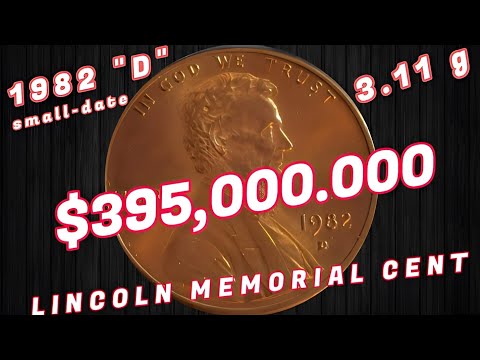 1982 "D" Mintmark Lincoln Memorial One Cent Small-Date Penny ~ How Much is a 1982 D penny Worth?