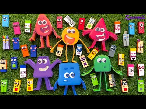 Looking for Numberblocks RAINBOW Colourblocks Dominoes! NEW ASMR   Numberblocks Satisfying Video #77