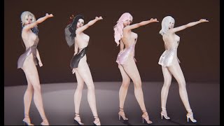 [mmd]  (후방) 테사, 델리아, 체른, 단아 - 오빠 나 믿지(Girl Crush - oppa do you trust me?)