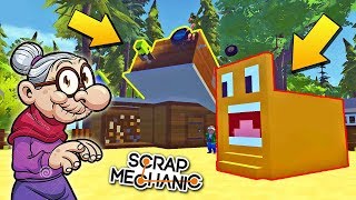 ПРИКЛЮЧЕНИЯ БАБКИ ПОСЛЕ СТРАННОГО ЧАЯ !!! РЕАЛЬНАЯ ЖИЗНЬ в Scrap Mechanic !!!