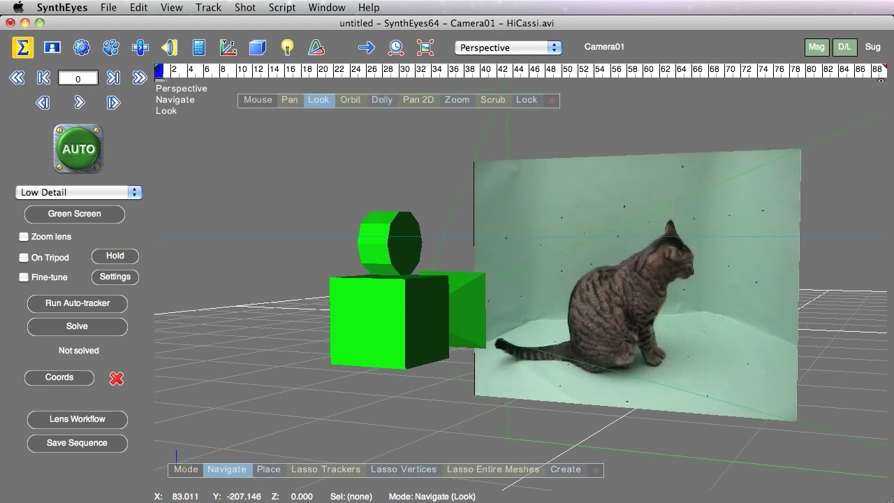 SynthEyes: Using the Projection Screen Generator for Green Screen Shots
