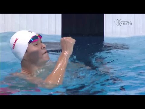 Sun Yang now 3 time 800m Free Champ - Universal Sports