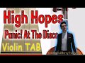 High Hopes Panic At The Disco Violin Play Along Tab Tutorial