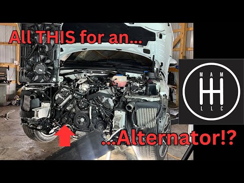 WHY!? Porsche Macan Turbo Alternator Replacement: Bumper removal, radiator removal, etc..