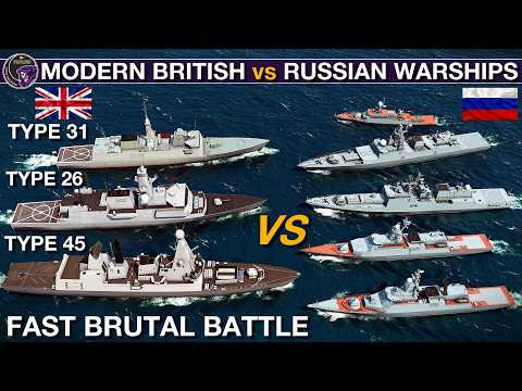 2027 British Navy Warships vs Russian Navy Warships | Sea Power