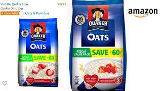 Quaker Oats 2kg - Quaker offers you high-quality oats - Amazon Unboxing