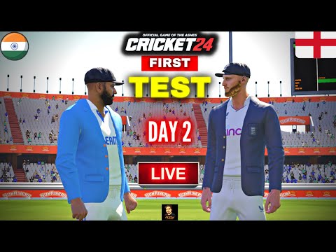 India vs England 1st TEST Day 2 Match | England Tour Of India 2024 | Cricket 24 Live | RtxVivek