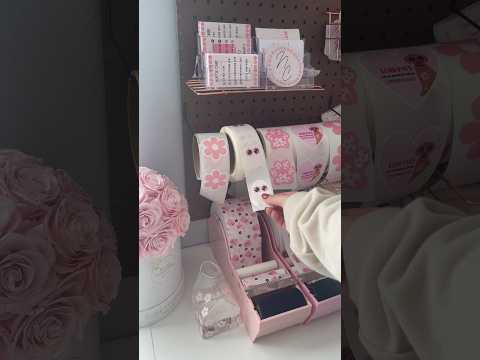 ASMR unboxing of some new spooky packaging  stickers👻🩷