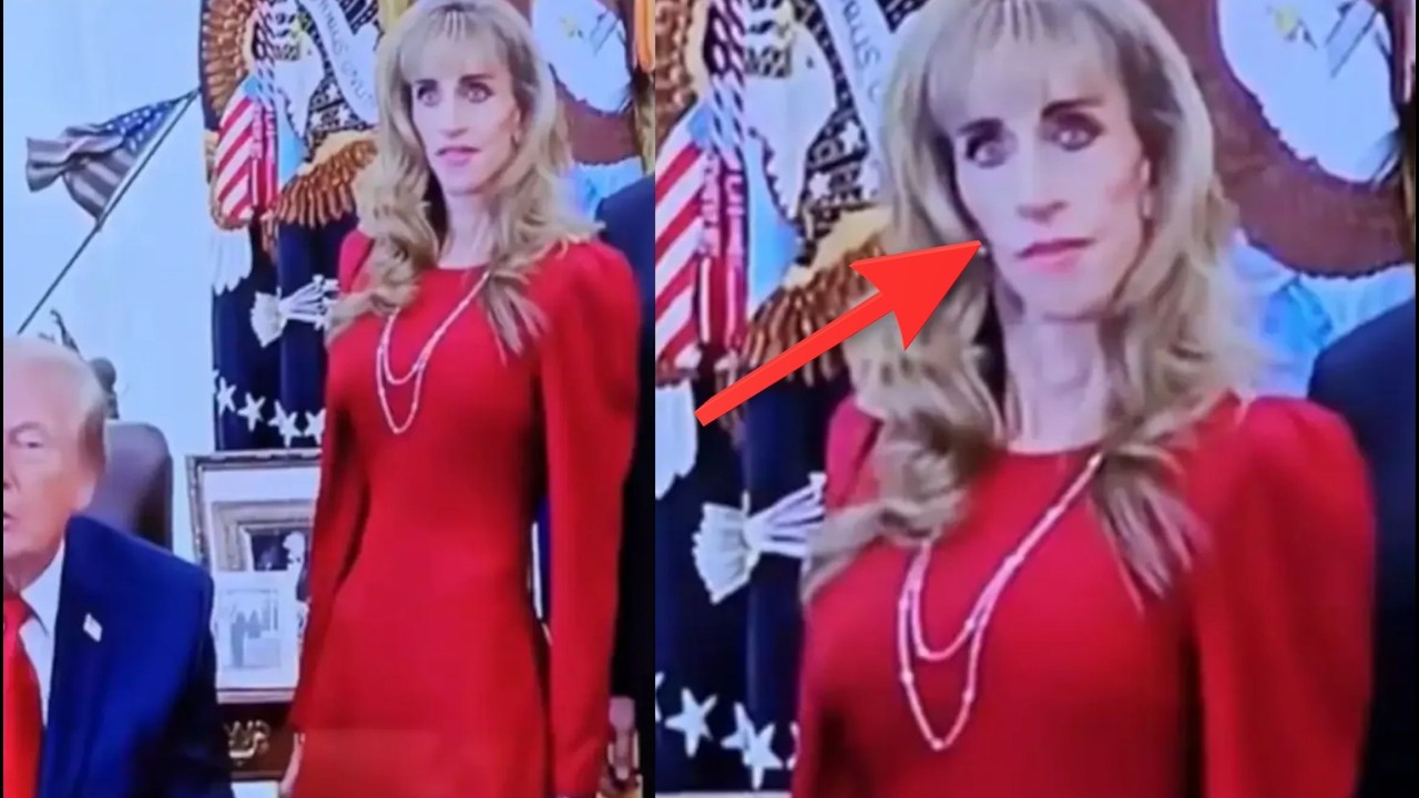QUÉ ACABA de PASAR con LA EXTRAÑA MUJER DEL VESTIDO ROJO que APARECIÓ JUNTO a DONALD TRUMP?