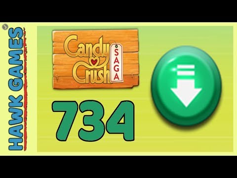 Candy Crush Saga Level 734 (Ingredients level) - 3 Stars Walkthrough, No Boosters