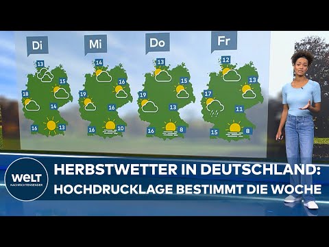 DEUTSCHLAND – Wetteraussichten: Kaltfront zieht ab – Hochdruck sorgt für freundliche Tage im Süden