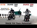 DUKE 390 BS6 vs DUKE 390 BS3 DRAG RACE TOPEND TEST | HIGHWAY BATTLE 2021 | CLOSE CALLS | PATNA BIHAR