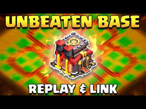 Best TH10 Anti Air Base for War/CWL/Trophy 2025 | Town Hall 10 Base with Replays & Link (COC)