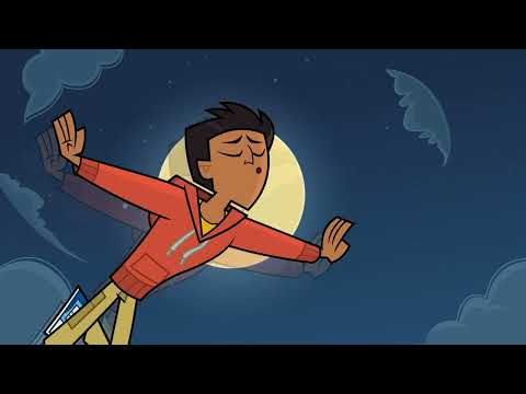 Total Drama Island 2023- Chase Knocks everyone off their poles by pizza