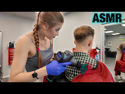 💈Soothing ASMR Session for Sleep | Pompadour Haircut ✂️ Massage in Calm Ambience