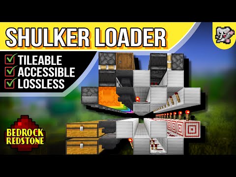 Shulker Loader Accessible Box TILEABLE  | Minecraft Tutorial | BEDROCK MCPE XBOX PS