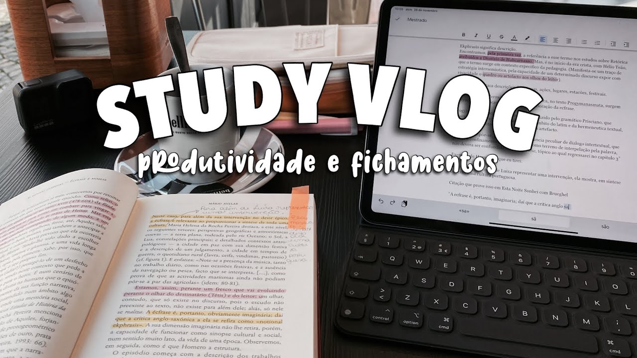 Study vlog: produtividade e fichamento de textos academicos | Bruna Martiolli