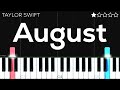 Taylor Swift - August | EASY Piano Tutorial