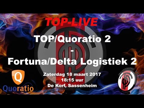 TOP/Quoratio 2 tegen Fortuna/Delta Logistiek 2, zaterdag 18 maart 2017