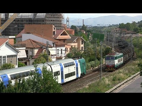 E.655.291 con carri Shimmns a Monterotondo - E.655.291 with Shimmns wagons in Monterotondo