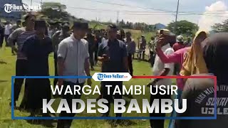 Detik-detik Warga Tambi & Kampung Baru Usir Kepala Desa Bambu Hartono, Saling Dorong dengan Keamanan