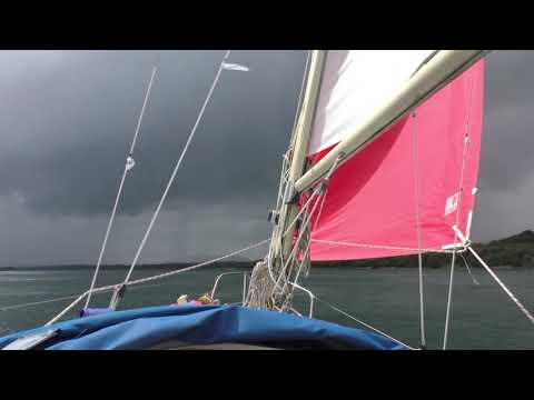 KTL 15 4  - Solo Centaur Sailor stoutly deals with iffy Hebridean weather -
