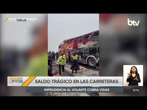 Investigan posible exceso de velocidad tras accidente que dejó tres muertos en Tarija