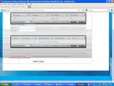 An Approach to Detect and Prevent SQL Injection Attacks in Database Using Web Service