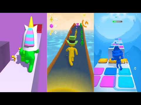 Giant Rush -vs- Color Run Stickman 3d -vs- Pixel Rush || Compare Gameplay HD Quality
