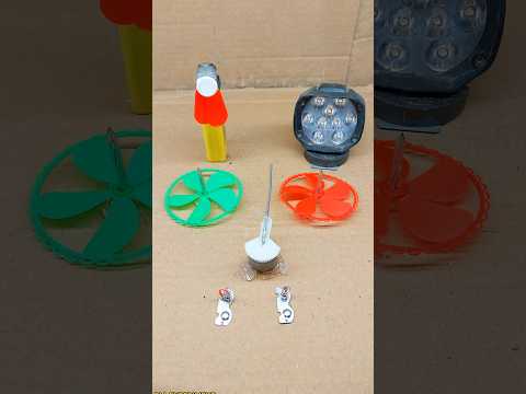 Mini fast fan dc motor with switch machine  #tech #dcmotor #project