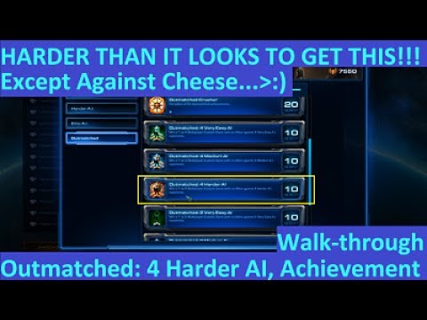 StarCraft 2: "Outmatched: 4 Harder AI" Achievement Walk-through, 1v4 Harder AI (Easy Way)