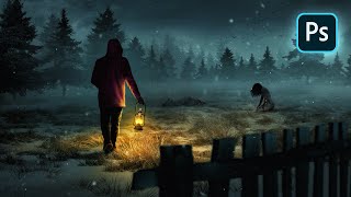 How to Create a MYSTERY Night Scene in Photoshop