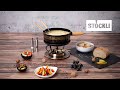 Stöckli Caquelon à fondue Induction Tradition Noir