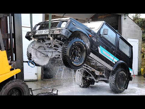 Barn Find 1989 Suzuki Samurai gets it's First Wash In 10 Years and Some New Parts