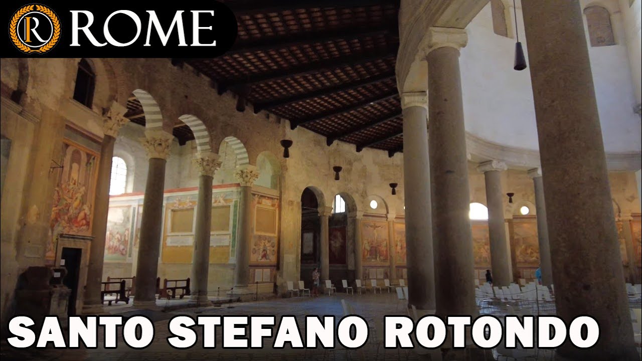 Rome guided tour ➧ Basilica of Santo Stefano Rotondo [4K Ultra HD]