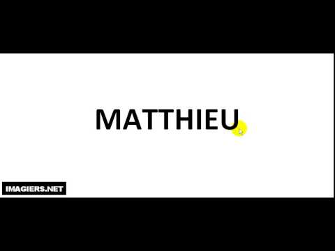 How To Pronounce French First Name # MATTHIEU