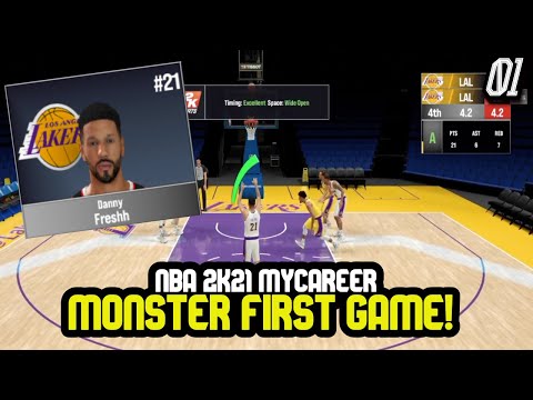 *MONSTER* FIRST GAME! NBA 2k21 Mobile MyCareer Ep. 1!