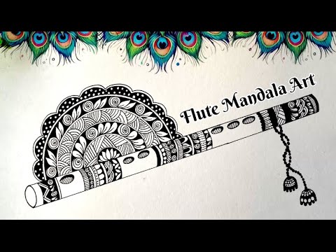 😌Flute Mandala Drawing | Meditative Art for Inner Peace 🪈