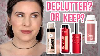 Full Face of DRUGSTORE MAKEUP... Declutter or Keep??