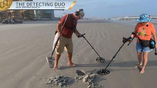 First Time XP DEUS II Metal Detecting Test and Review New Smyrna Beach Florida | The Detecting Duo