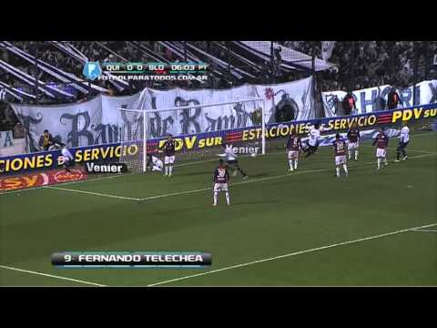 Gol de Telechea. Quilmes 1 - San Lorenzo 0. Fecha 4. Torneo Inicial 2013. Fútbol Para Todos
