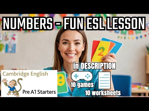 Pre A1 starters NUMBERS ESL Lesson Plan with FUN ESL games for Young Learners!