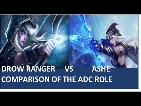 Ashe vs Drow Ranger: A design comparison of the ADC role from both League of Legends, and Dota 2.