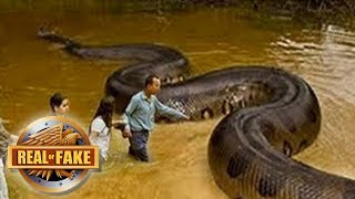 FAMILY FINDS BIGGEST SNAKE EVER RECORDED  - real or fake?