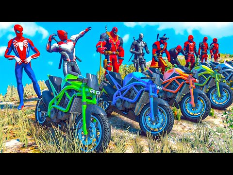 TEAM DEADPOOL VS TEAM VENOM DEADPOOL Super Motor Competition Racing Challenge #978
