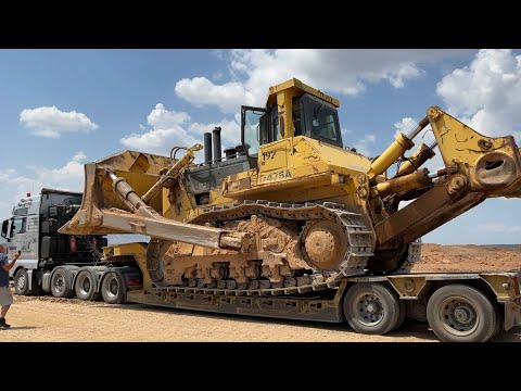 Transporting The Huge, 108 Tones, Komatsu D475A Bulldozer - Fasoulas Heavy Transports