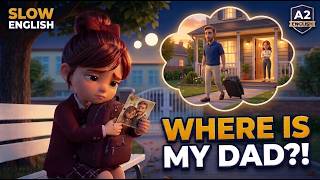 Where is my Dad?😢| Slow English (Level A2) |