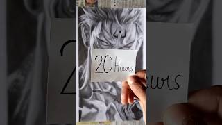 5min vs 1hr vs 10hr drawing challenge|drawing sukuna #sketch #drawing #anime #art #shorts #jjk#gojo