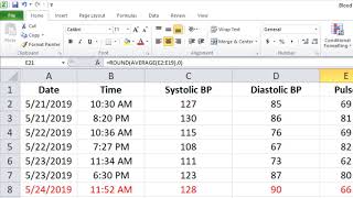 Utilizing Excel to Monitor Your Blood Pressure